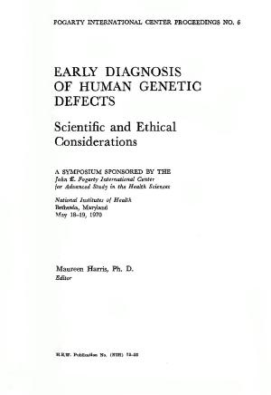Title page of book about early NIH conference on prenatal testing