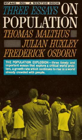 Book cover of <em>Three Essays on Population</em> (1960), including one by Frederick Osborn