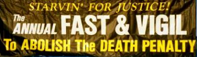 Bumper sticker for fast and vigil against the death penalty